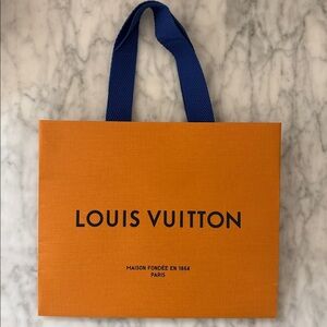 Louis Vuitton Orange Paper Shopping Bag
